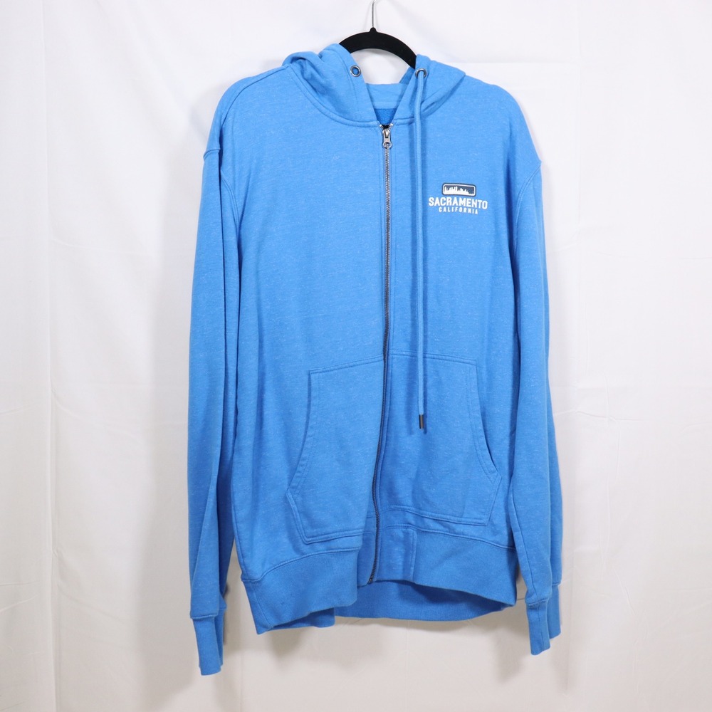 Camp David Sacramento Zip Hoodie XL Blue Mens Gorpcore Souvenir